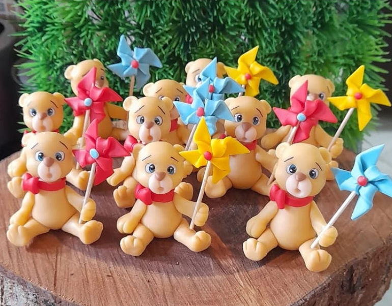 Lembrancinhas de ursinhos em biscuit