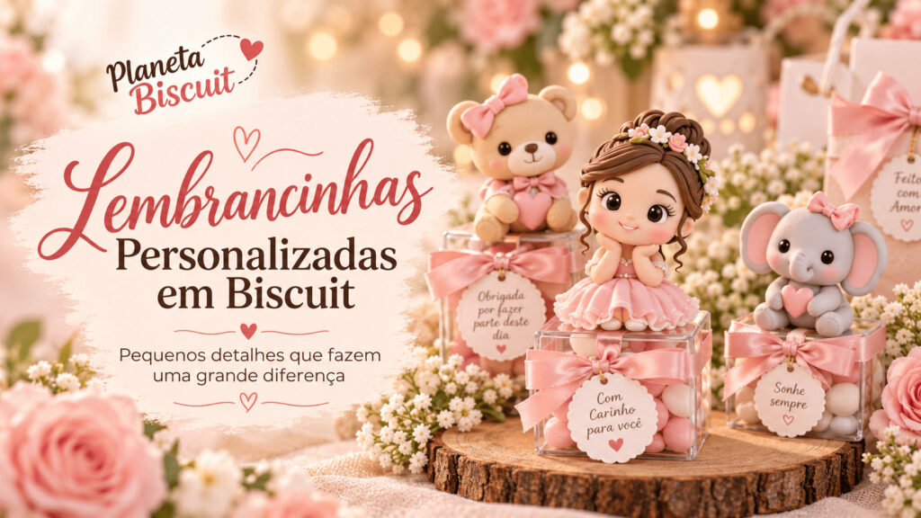 Peças personalizadas em biscuit para decoração de festa infantil