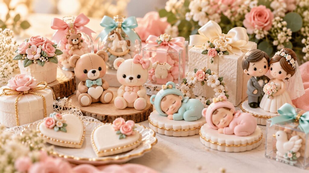Lembrancinhas personalizadas em biscuit feitas à mão para festas e comemorações